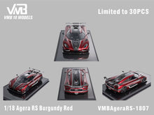 Load image into Gallery viewer, Koenigsegg Agera RS - Burgundy Red - 1:18