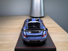 Load image into Gallery viewer, Porsche 911 GT2RS - PTS Gemini Metallic on black leather base - 1:18