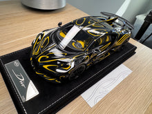 Load image into Gallery viewer, Bugatti Divo - Black with Gold Stripes - 1:18