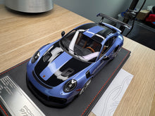 Load image into Gallery viewer, Porsche 911 GT2RS - PTS Gemini Metallic on black leather base - 1:18