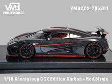 Load image into Gallery viewer, Koenigsegg CCX Edition - Carbon and Red Stripe - 1:18