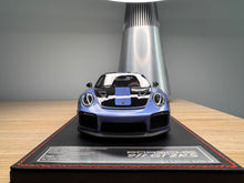 Load image into Gallery viewer, Porsche 911 GT2RS - PTS Gemini Metallic on black leather base - 1:18