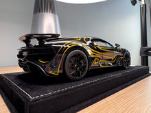 Load image into Gallery viewer, Bugatti Divo - Black with Gold Stripes - 1:18