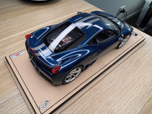 Load image into Gallery viewer, Ferrari 458 Speciale - Blue Tour de France 1 of 1 - 1:18