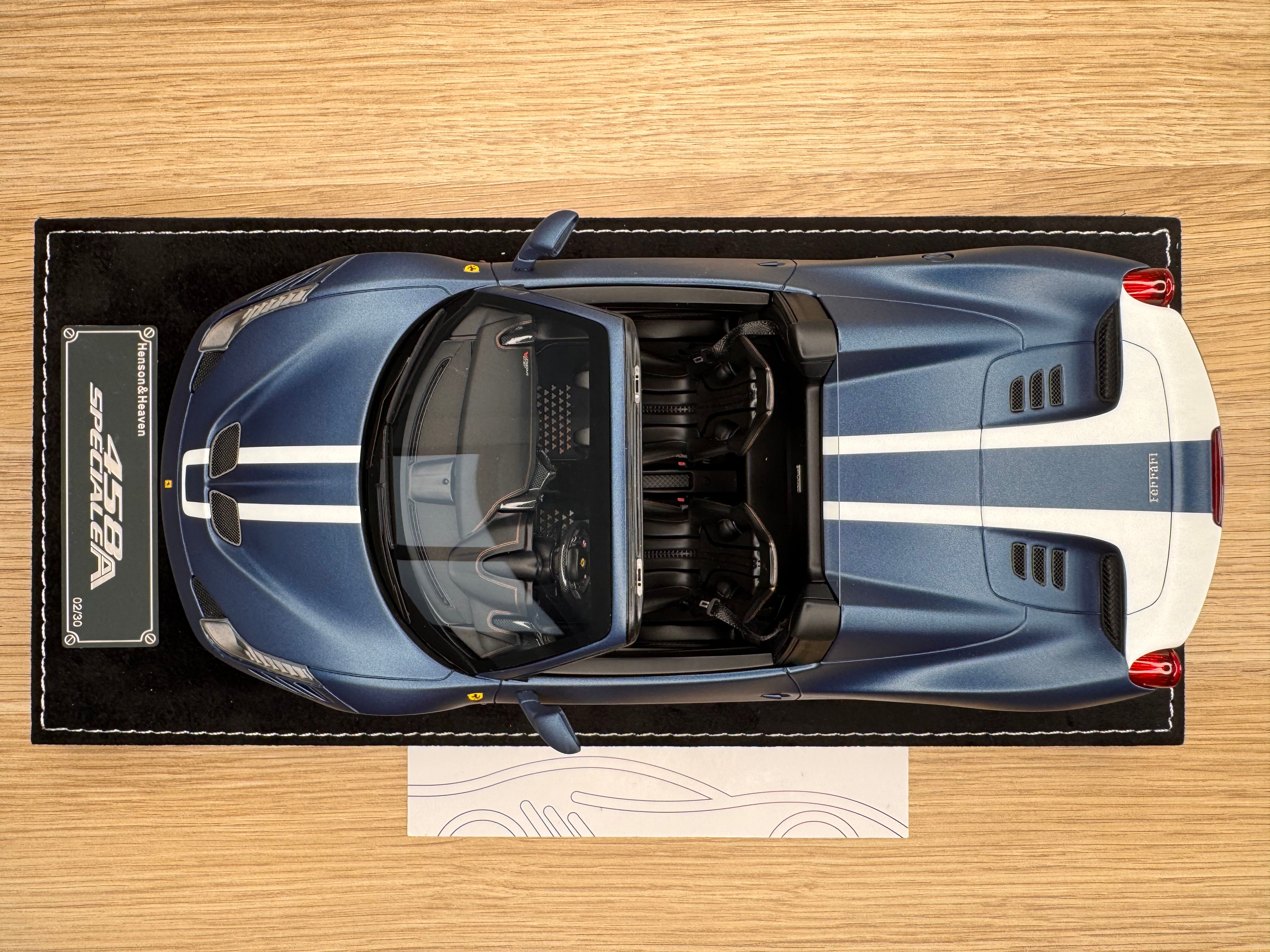 Ferrari 458 Speciale Aperta - Abu Dhabi Blue matte - 1:18