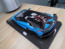 Load image into Gallery viewer, Lamborghini Aventador SVJ - Azzurro Flake / Red Stripe - 1:18