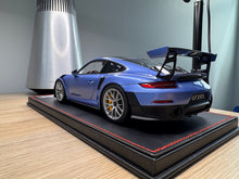 Load image into Gallery viewer, Porsche 911 GT2RS - PTS Gemini Metallic on black leather base - 1:18