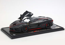 Load image into Gallery viewer, Ferrari LaFerrari - Fernando Alonso spec matte black with red stripes OPEN PARTS - 1:18