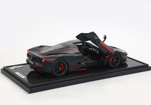 Load image into Gallery viewer, Ferrari LaFerrari - Fernando Alonso spec matte black with red stripes OPEN PARTS - 1:18