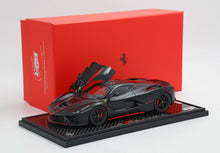 Load image into Gallery viewer, Ferrari LaFerrari - Fernando Alonso spec matte black with red stripes OPEN PARTS - 1:18