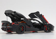 Load image into Gallery viewer, Ferrari LaFerrari - Fernando Alonso spec matte black with red stripes OPEN PARTS - 1:18