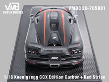 Load image into Gallery viewer, Koenigsegg CCX Edition - Carbon and Red Stripe - 1:18