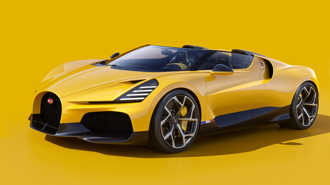 Bugatti Mistral - yellow - 1:18