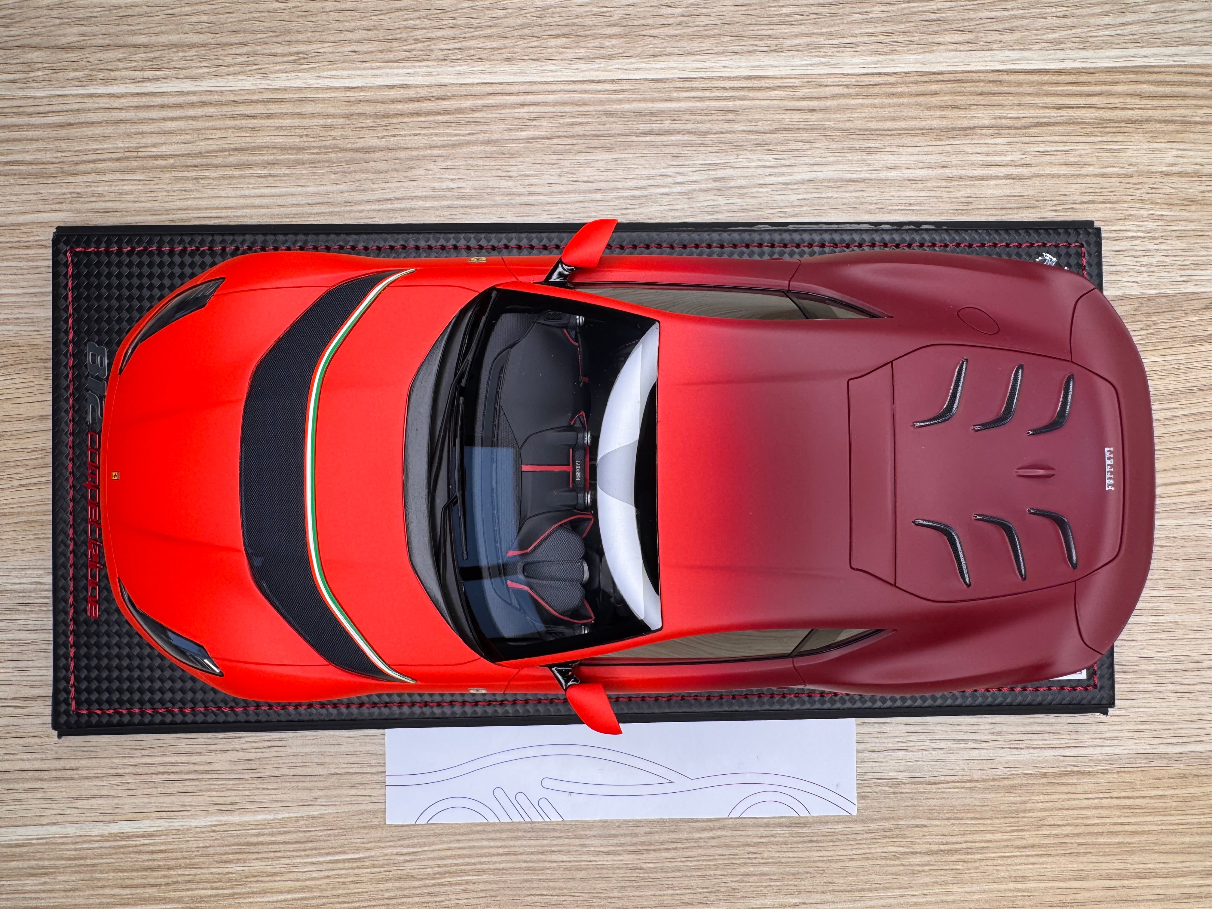 Ferrari 812 Competizione - Rosso F1 matte fading to Rosso GP1000 LE49 - 1:18