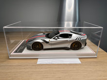 Load image into Gallery viewer, Ferrari F12tdf - Metallic Silver with French livery - 1:18
