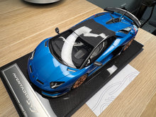 Load image into Gallery viewer, Lamborghini Aventador SVJ - Blu Uranus - 1:18
