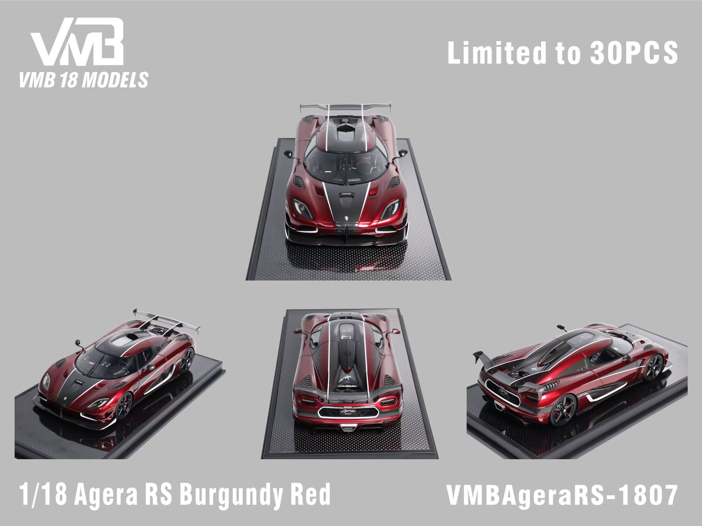 Koenigsegg Agera RS - Burgundy Red - 1:18