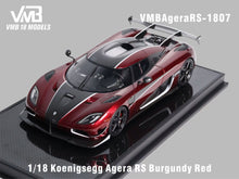 Load image into Gallery viewer, Koenigsegg Agera RS - Burgundy Red - 1:18

