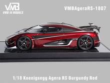 Load image into Gallery viewer, Koenigsegg Agera RS - Burgundy Red - 1:18
