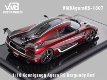 Load image into Gallery viewer, Koenigsegg Agera RS - Burgundy Red - 1:18
