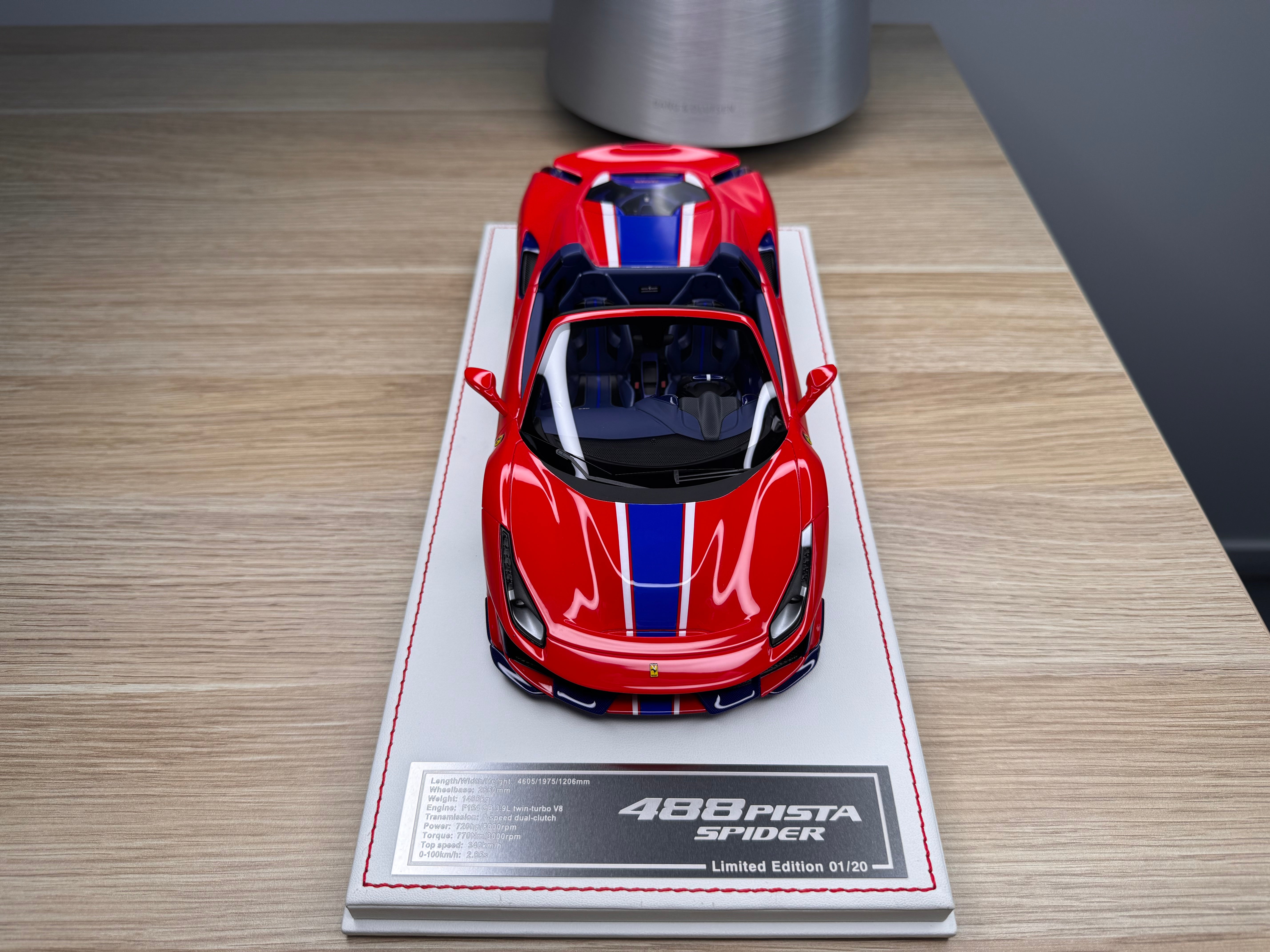 Ferrari 488 Pista Spider - Rosso Corsa - 1:18