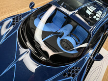 Load image into Gallery viewer, Bugatti Chiron Super Sport 300 - Blue Carbon Stripe - 1:18
