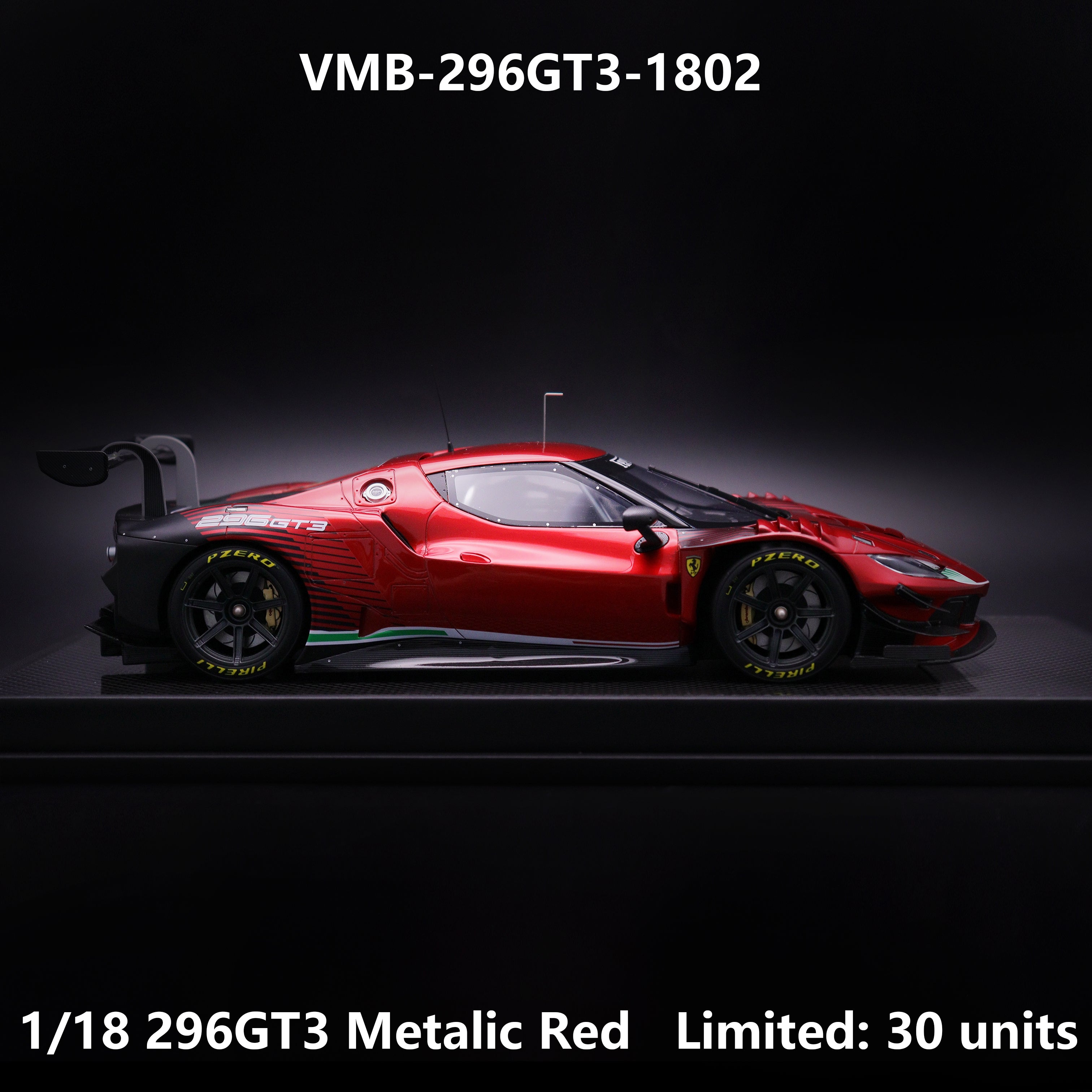 Ferrari 296 GT3 - Metallic Red - 1:18