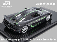 Load image into Gallery viewer, Koenigsegg CCX Edition - Carbon and Green Stripe - 1:18
