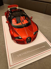 Load image into Gallery viewer, Bugatti Veyron Grand Sport Vitesse - pearl red on white base - 1:18
