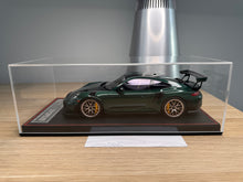 Load image into Gallery viewer, Porsche 911 GT2RS - PTS Forest Green Metallilc on black leather base - 1:18
