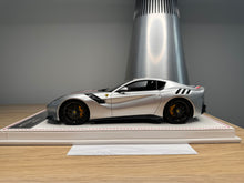 Load image into Gallery viewer, Ferrari F12tdf - Metallic Silver with French livery - 1:18
