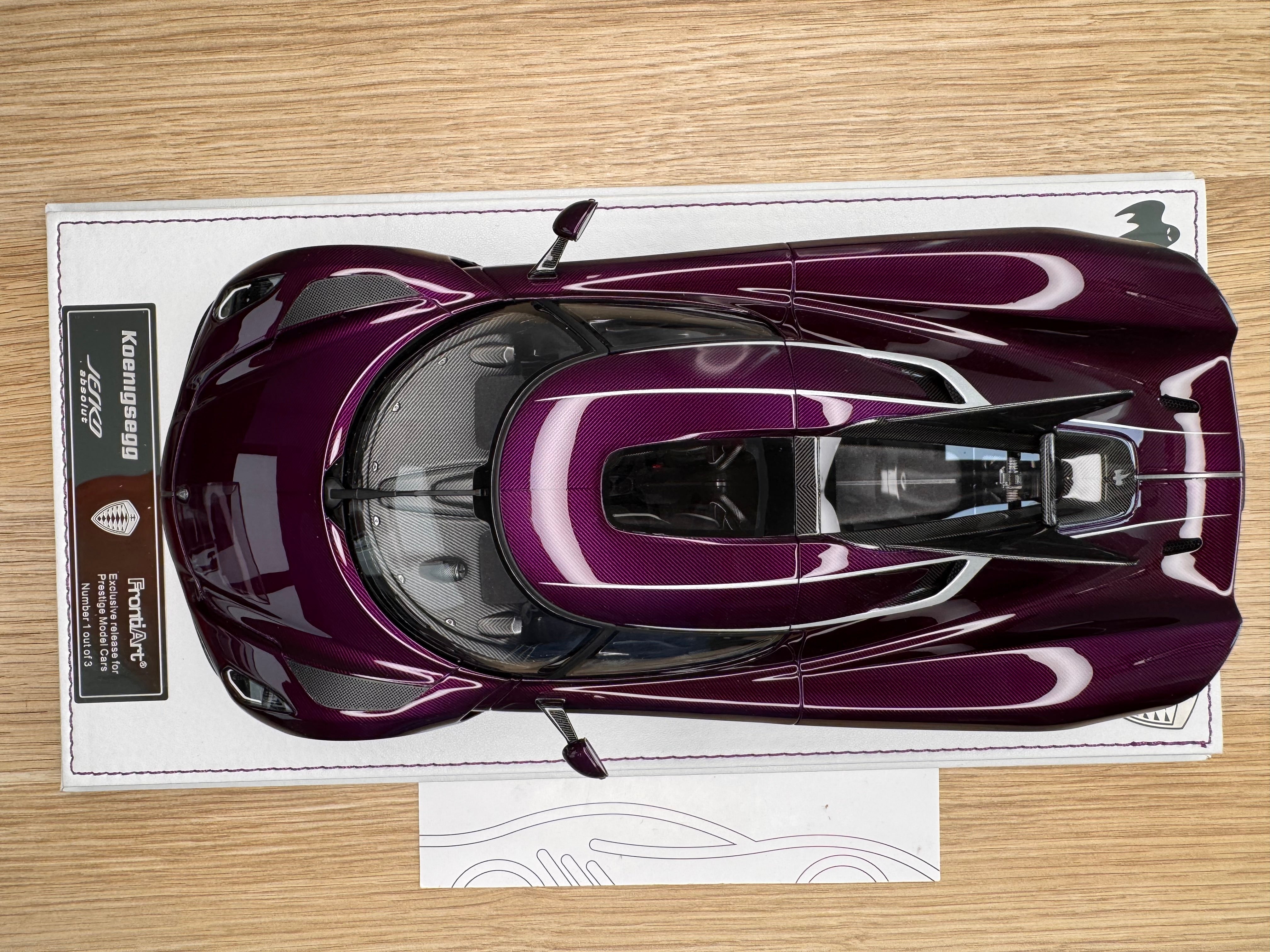 Koenigsegg Jesko Absolut PMC Special Project - Purple Tinted Carbon - 1:18