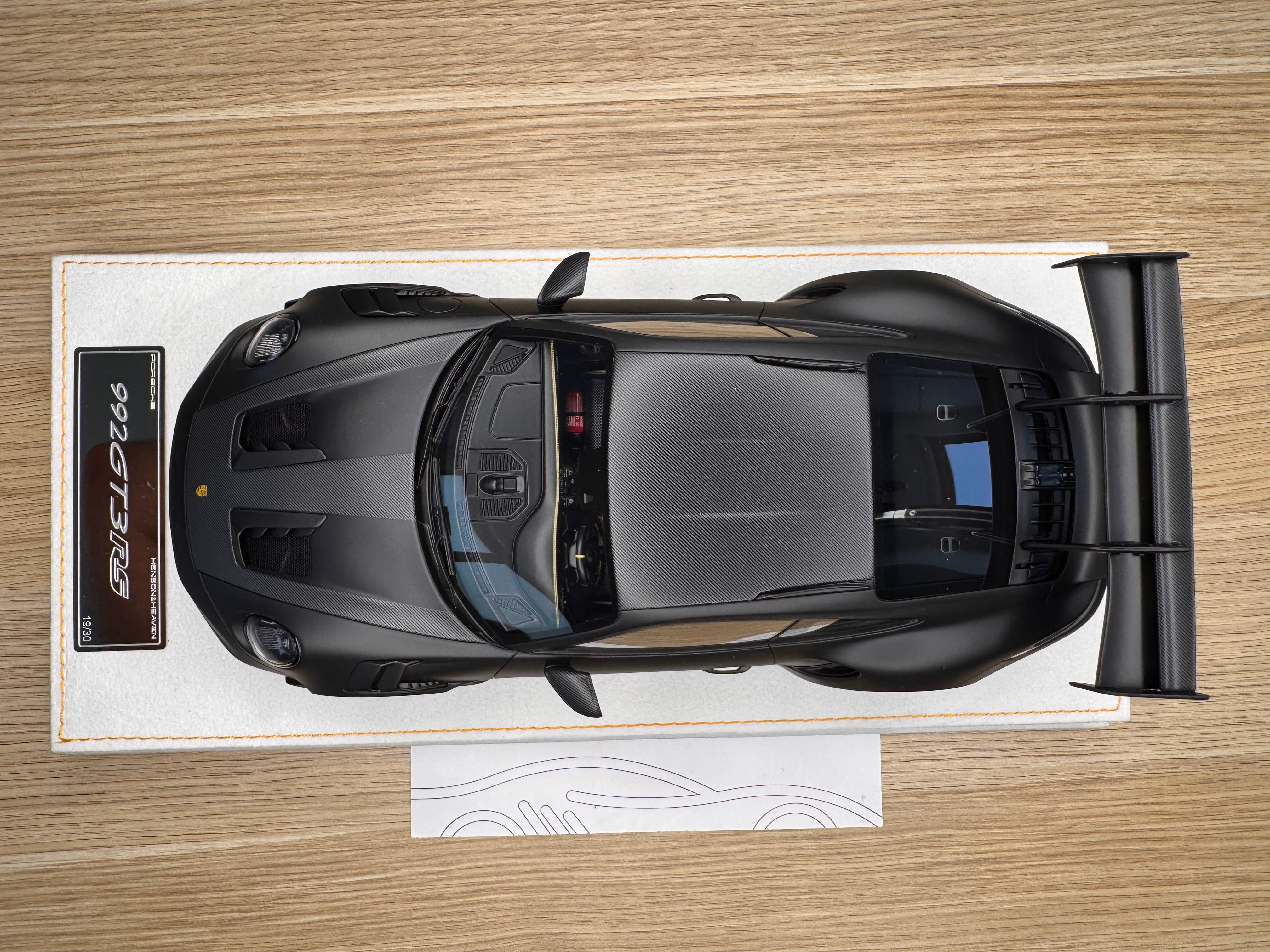 Porsche 911 992 GT3RS - Matte Black - 1:18