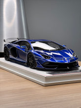 Load image into Gallery viewer, Lamborghini Aventador SVJ - Blue Luminous - 1:18
