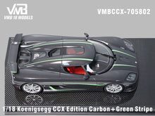 Load image into Gallery viewer, Koenigsegg CCX Edition - Carbon and Green Stripe - 1:18
