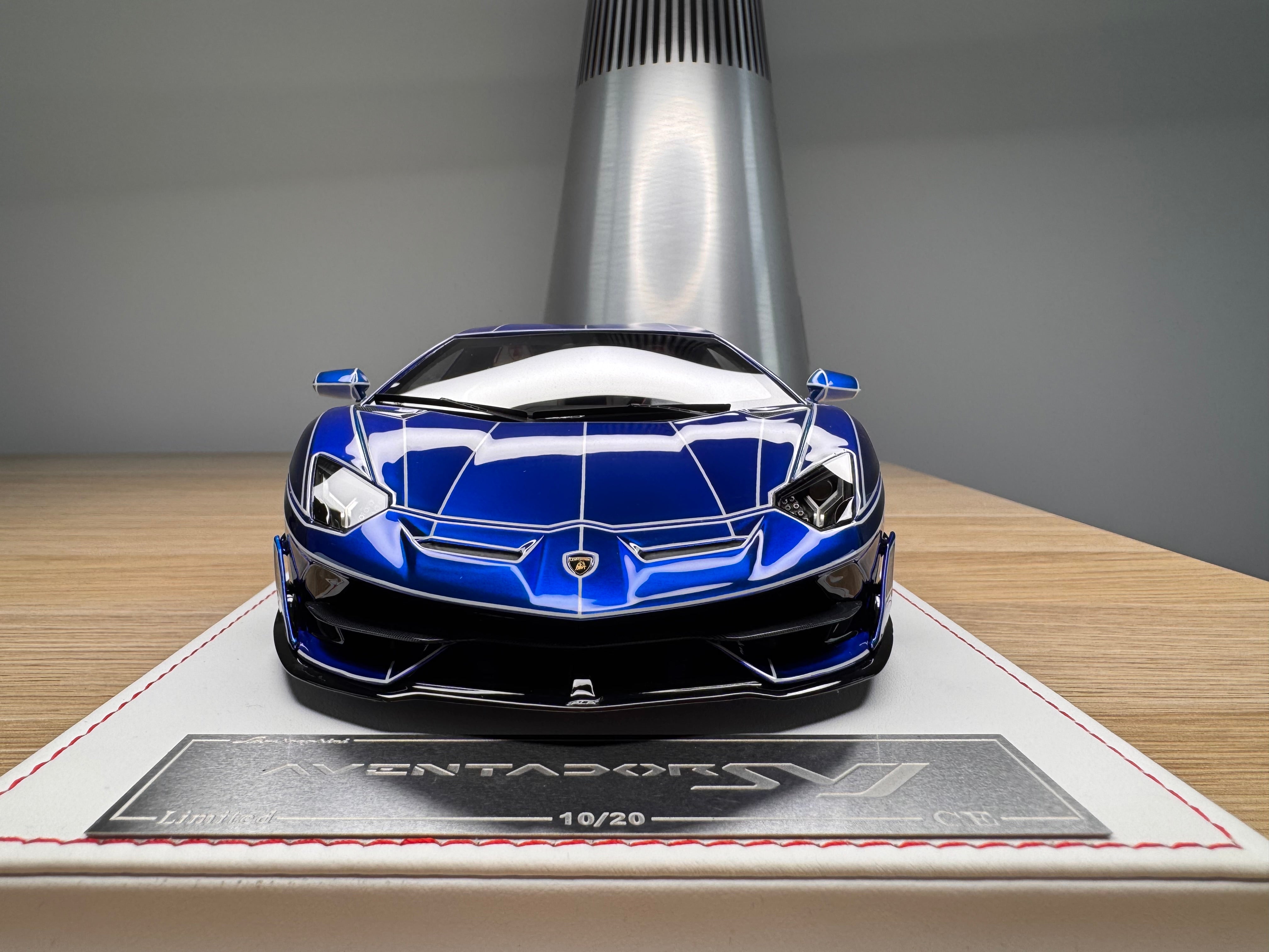 Lamborghini Aventador SVJ - Blue Luminous - 1:18