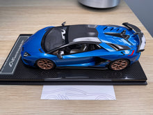 Load image into Gallery viewer, Lamborghini Aventador SVJ - Blu Uranus - 1:18
