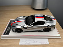 Load image into Gallery viewer, Ferrari F12tdf - Metallic Silver with French livery - 1:18
