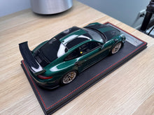 Load image into Gallery viewer, Porsche 911 GT2RS - PTS Forest Green Metallilc on black leather base - 1:18
