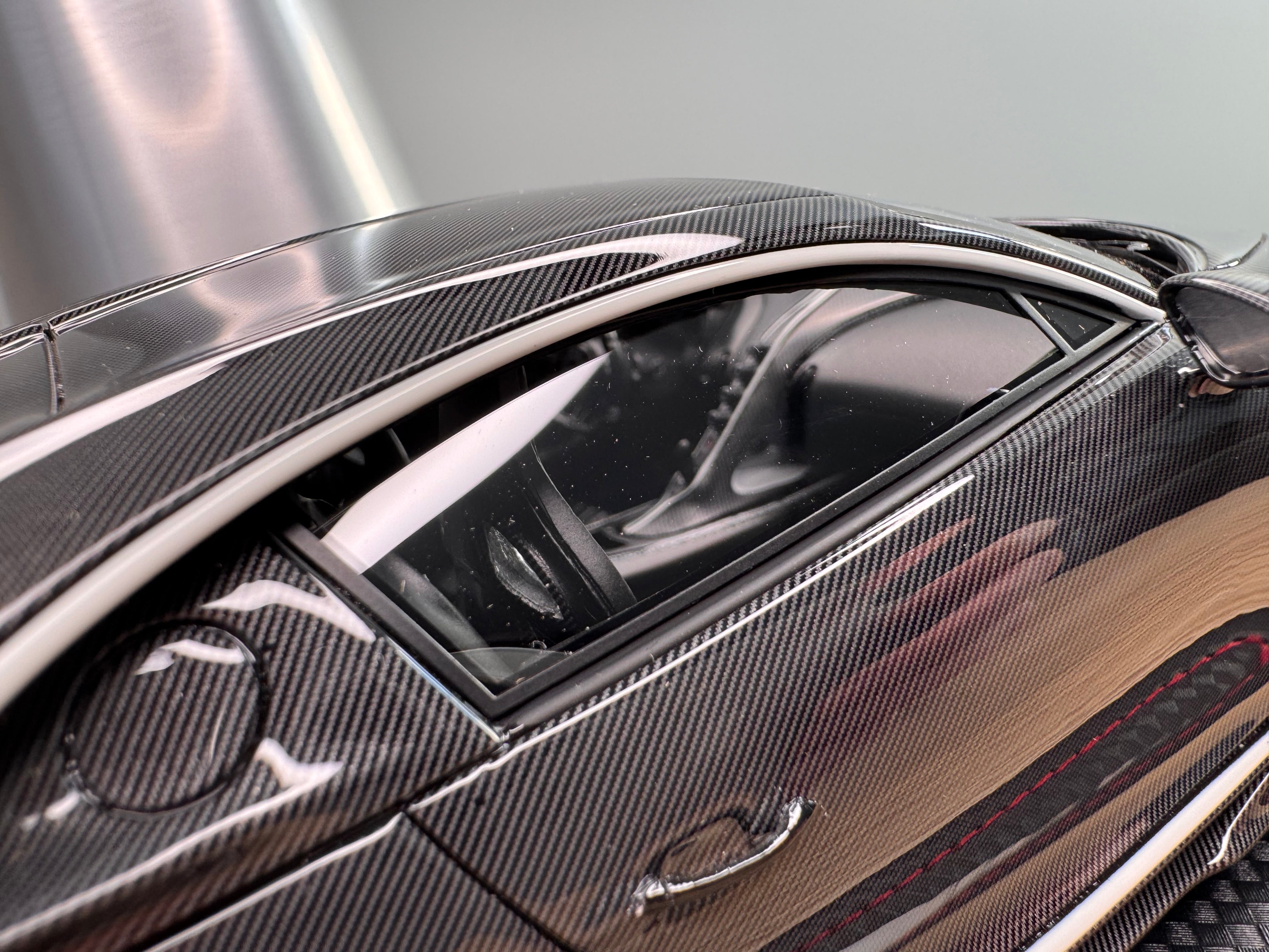 Bugatti Chiron Sport - Grey Carbon with Gris Rafale Frame - 1:18