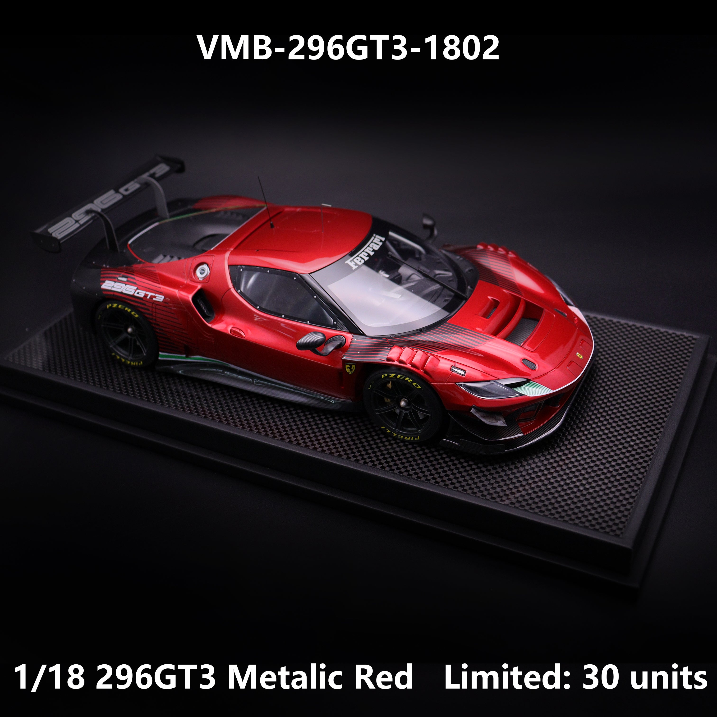 Ferrari 296 GT3 - Metallic Red - 1:18