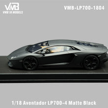 Load image into Gallery viewer, Lamborghini Aventador LP700-4 - Matte Black - 1:18
