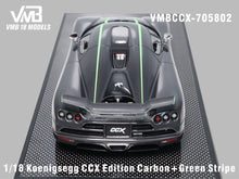 Load image into Gallery viewer, Koenigsegg CCX Edition - Carbon and Green Stripe - 1:18
