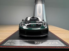 Load image into Gallery viewer, Porsche 911 GT2RS - PTS Forest Green Metallilc on black leather base - 1:18
