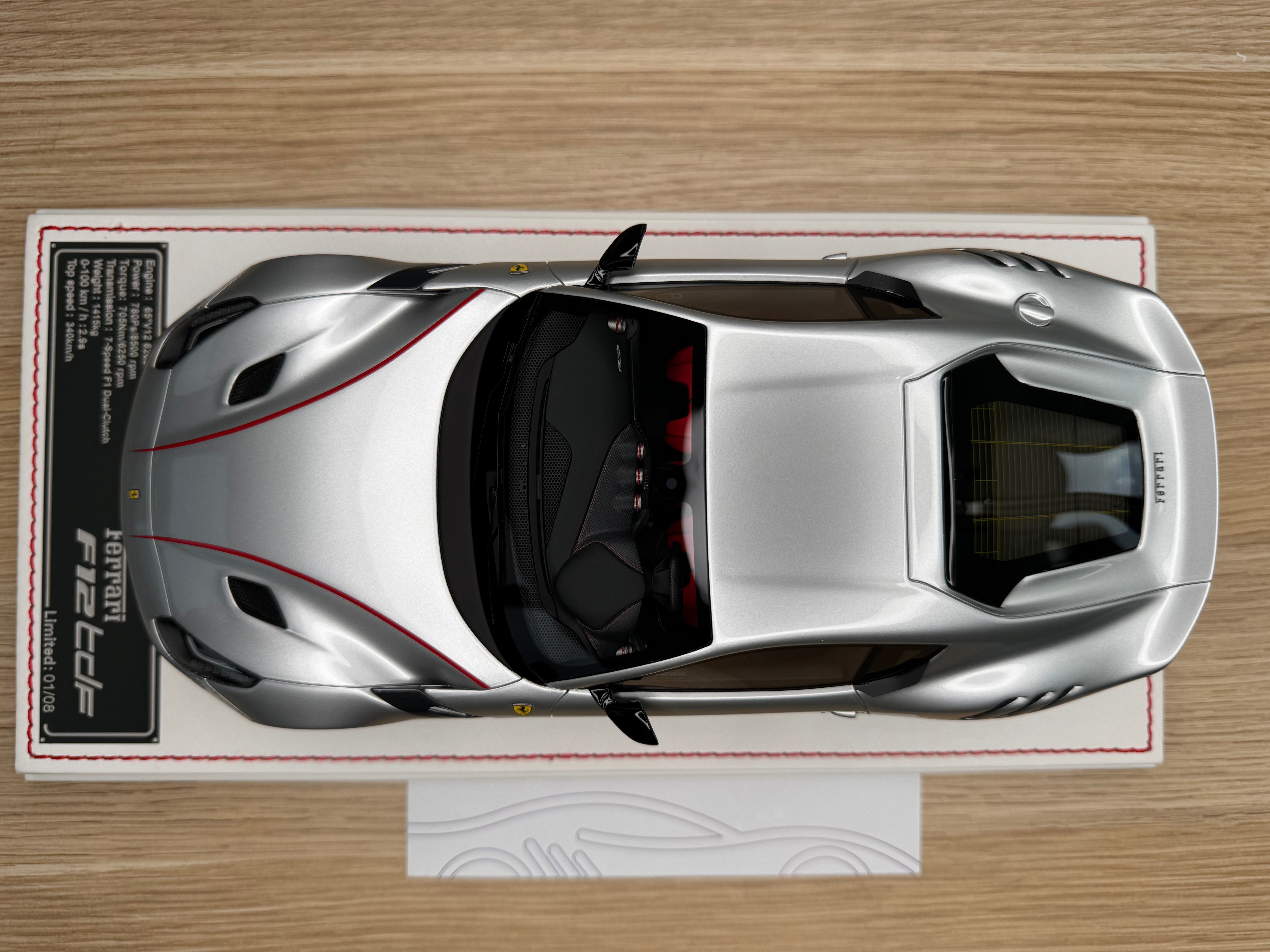 Ferrari F12tdf - Metallic Silver - 1:18