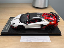 Load image into Gallery viewer, Lamborghini Aventador SVJ - Pearl White / Rosso Khonsu - 1:18
