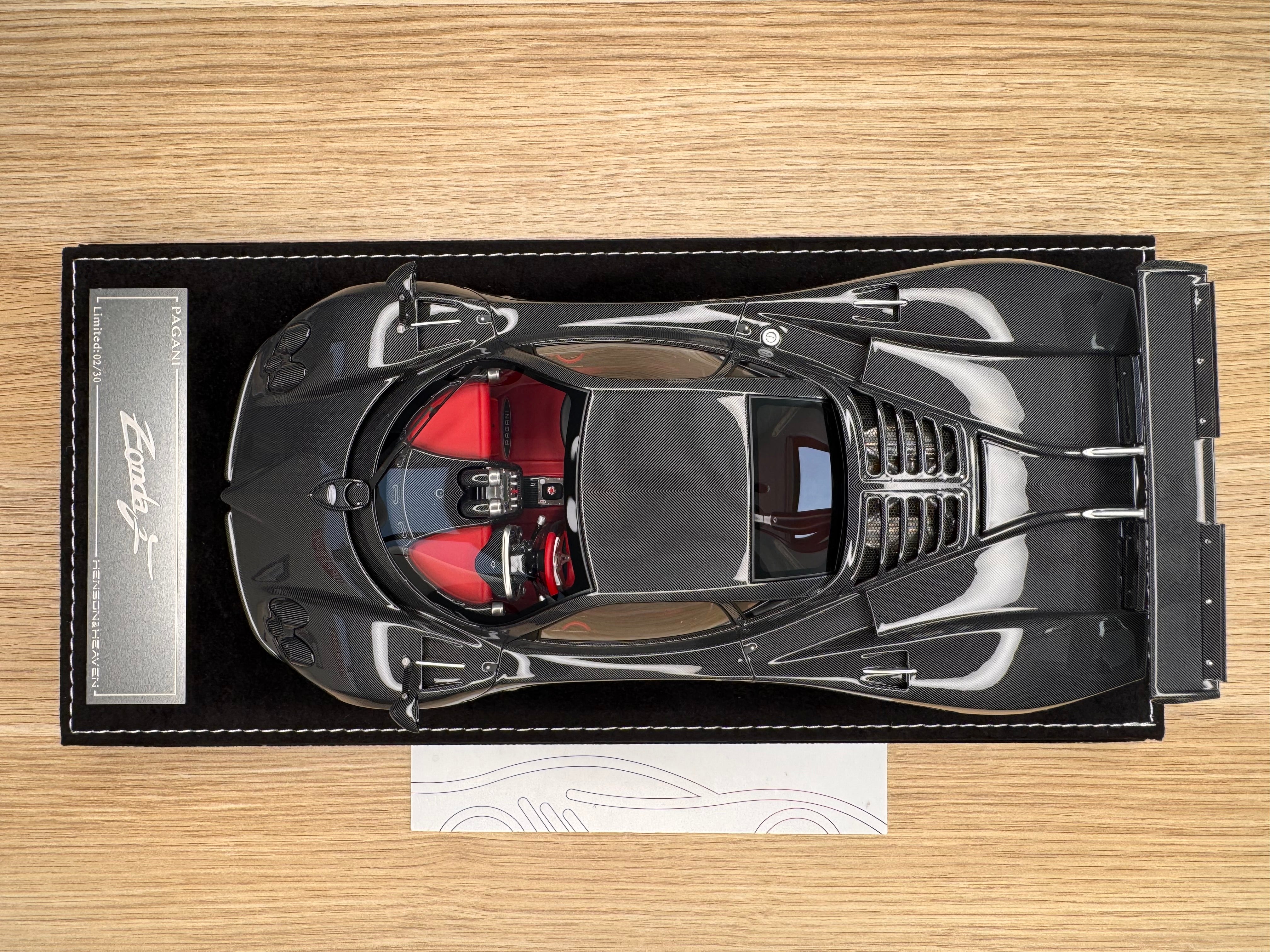 Pagani Zonda F hard top - Black Carbon - 1:18