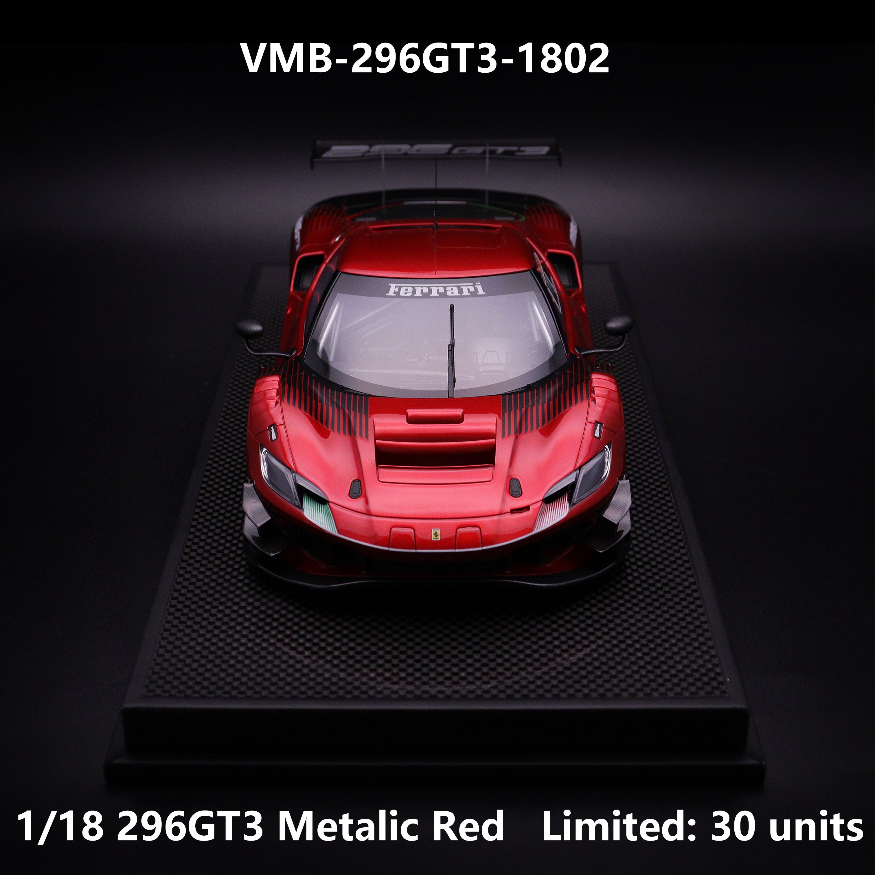 Ferrari 296 GT3 - Metallic Red - 1:18