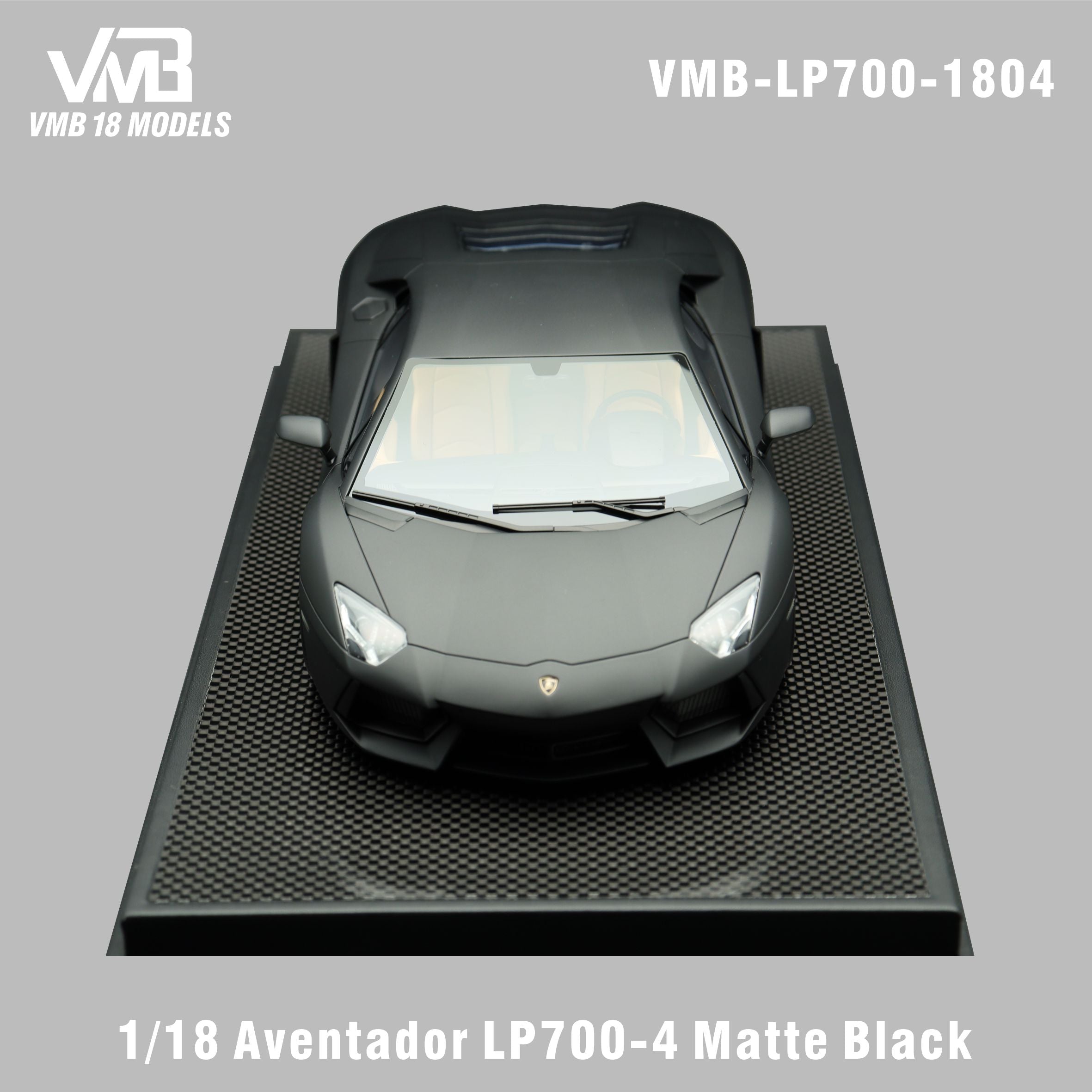 Lamborghini Aventador LP700-4 - Matte Black - 1:18