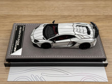 Load image into Gallery viewer, Lamborghini Aventador SV - Gloss White / Black Stripes - 1:43
